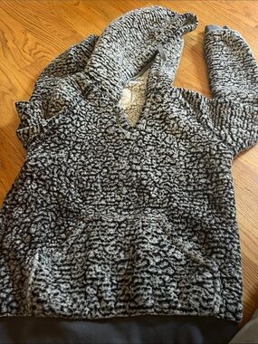 Altar'd State Gray Plush Sherpa Hoodie